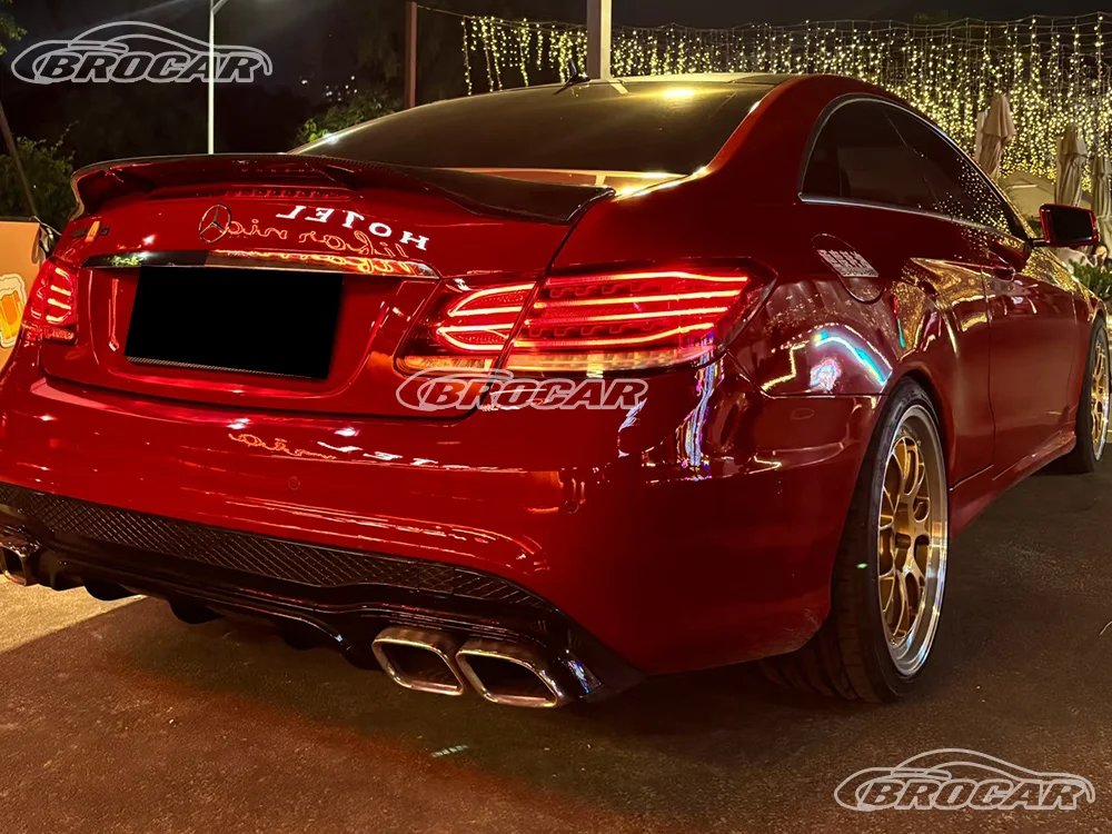 Für 2009–2016 Mercedes Benz E-Klasse W207 C207 Coupe E200 E250 E300 E350 R Stil FRP Weiß Heckspoiler Kofferraum Kofferraum Flügel Spoiler Image