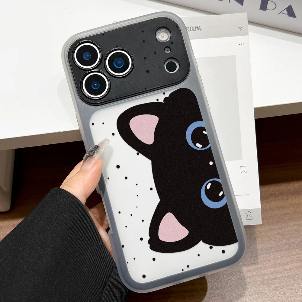 Sofort verwandelbare Handyhülle für iPhone 17 Pro Max 16 15 14 13 17promax – Robuste, niedliche Katzen-Schutzhülle mit Bemalung