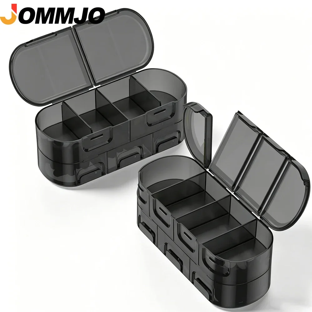 Arthritis-freundlicher Wöchentlicher Pillenorganizer 7 Tage, BPA-freie Reise-Pillendose mit Großen Fächern für Vitamine, Nahrungsergänzungsmittel Image