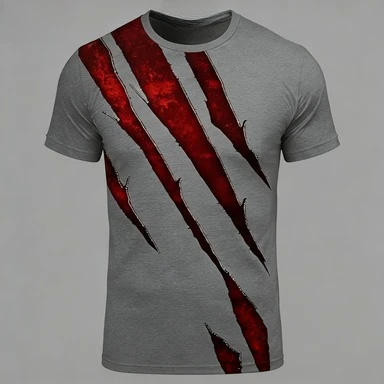 Klassischer, dunkel getönter, dämonischer Krallen-Print, personalisierte Freizeit-Sportbekleidung für Herren aus reiner Baumwolle, bequemes und atmungsaktives Sommer-T-Shirt