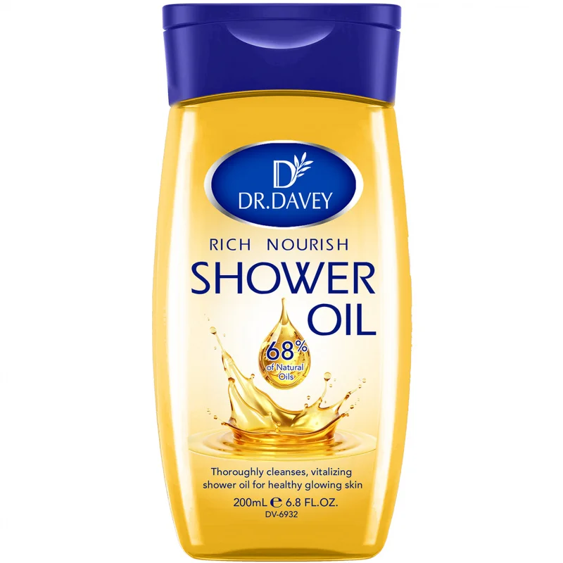 200ml DR.DAVEY Reichhaltiges Pflege-Duschöl für Männer und Frauen Ganzkörper-Hautpflege Feuchtigkeitsspendend und Hautpflegend Image