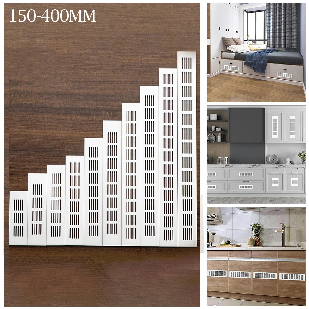 60 mm Lüftungsgitter, Aluminium, rechteckig, für Schrank, Kleiderschrank, Lüftungsgitter, Lüftungsabdeckung für Kleiderschränke, Schuhschränke