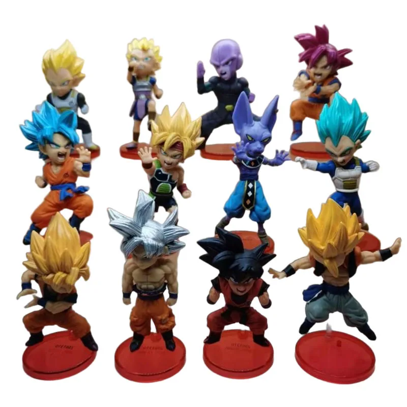 Dragon Ball Super Son Goku Vegeta Broly Buu Action Figure Set di Personaggi Dragon Ball Statuette Anime Modello Ultra Instinct Regali Giocattoli