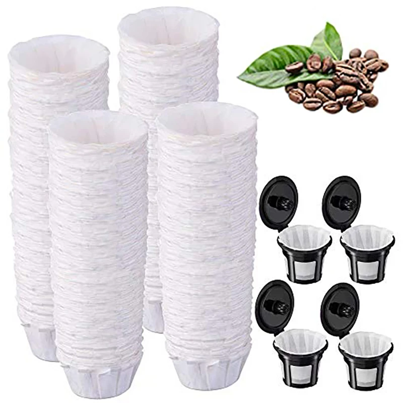Universell passgenauer Einweg-Kaffeefilter aus Papier für Keurig, wiederverwendbare K-Cups-Kaffeemaschine für Einzelportionen – 100 Stück Image
