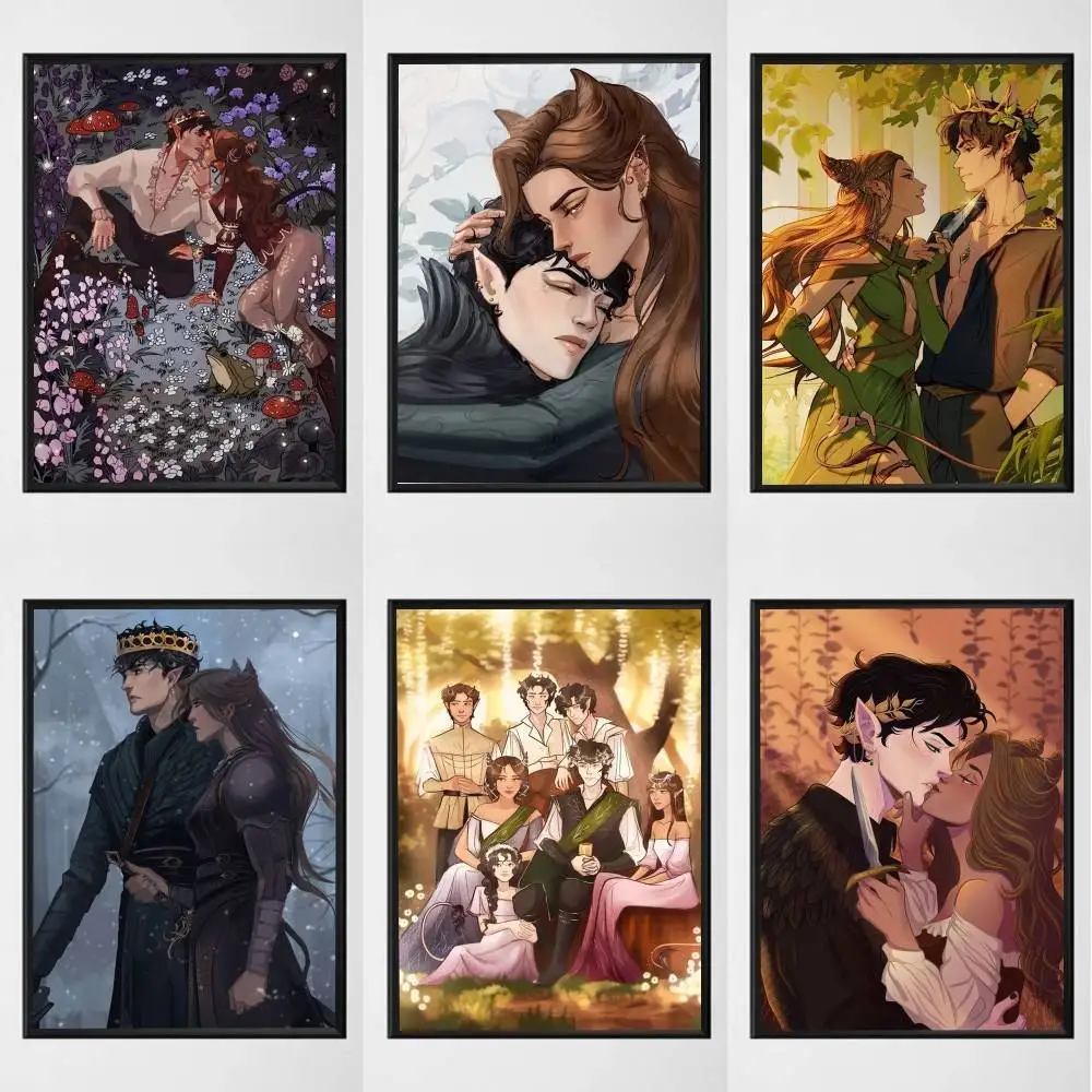 Die Poster „The Cruel Prince J-Jude And C-Cardan“ aus selbstklebendem Papier für Zuhause, Wohnzimmer, Schlafzimmer, Eingangsbereich, Bar, Café, Kunst