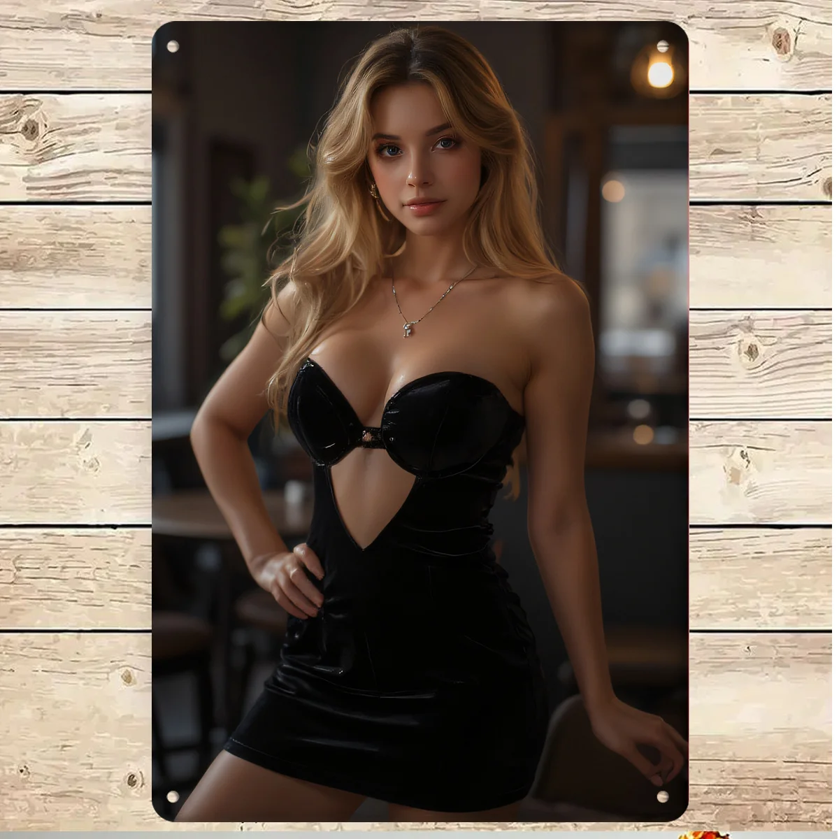 Funkelnder Spitzen-Bodysuit für Halloween & Weihnachten, Eleganter Schimmer mit Silberschmuck, Sanfte Beleuchtung & Flatternde Passform Image