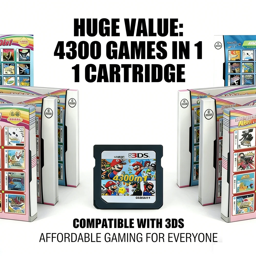 4300-in-1 23-in-1 Kompilation DS NDS 3DS NDSL Spielkassette Videospiel-Handheld-Player Spielkarte (R4-Karte) 208-in-1/502-in-1...