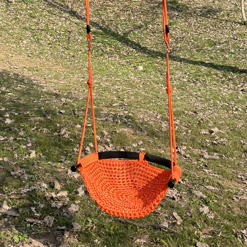 Tragbare Kind Garten Schaukel Stuhl Hängen Kinder Kindergarten Stuhl Außerhalb Innen Weben Kleine Korb Schaukel Für Kinder schaukel