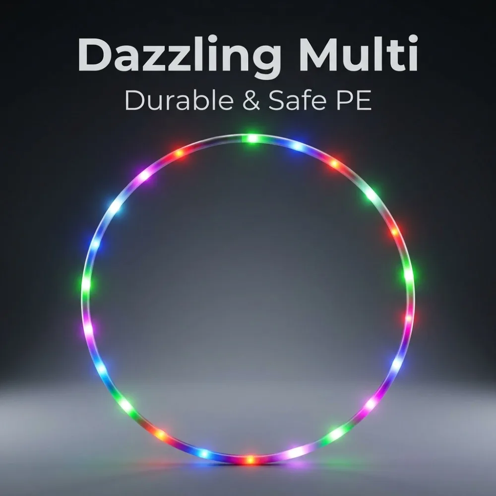 Cercle de fitness Dadaism, arts du spectacle, lumière LED, perte de graisse abdominale, cerceau de sport pliable, équipements de fitness pour la salle de sport