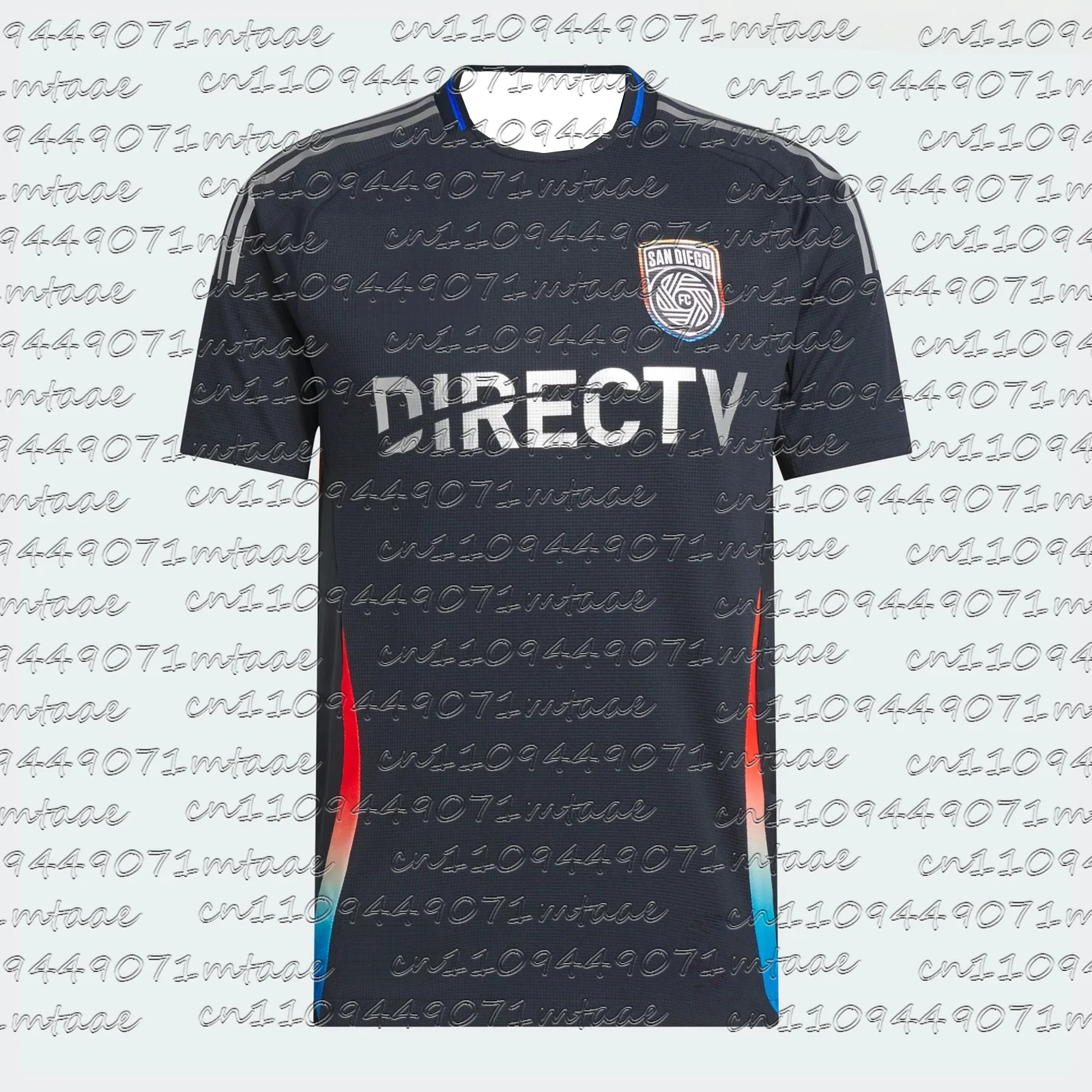 Maillot de football San Diego FC 2025/26, version fan, domicile extérieur, pour homme, MLS, dégradé bleu marine foncé et rouge