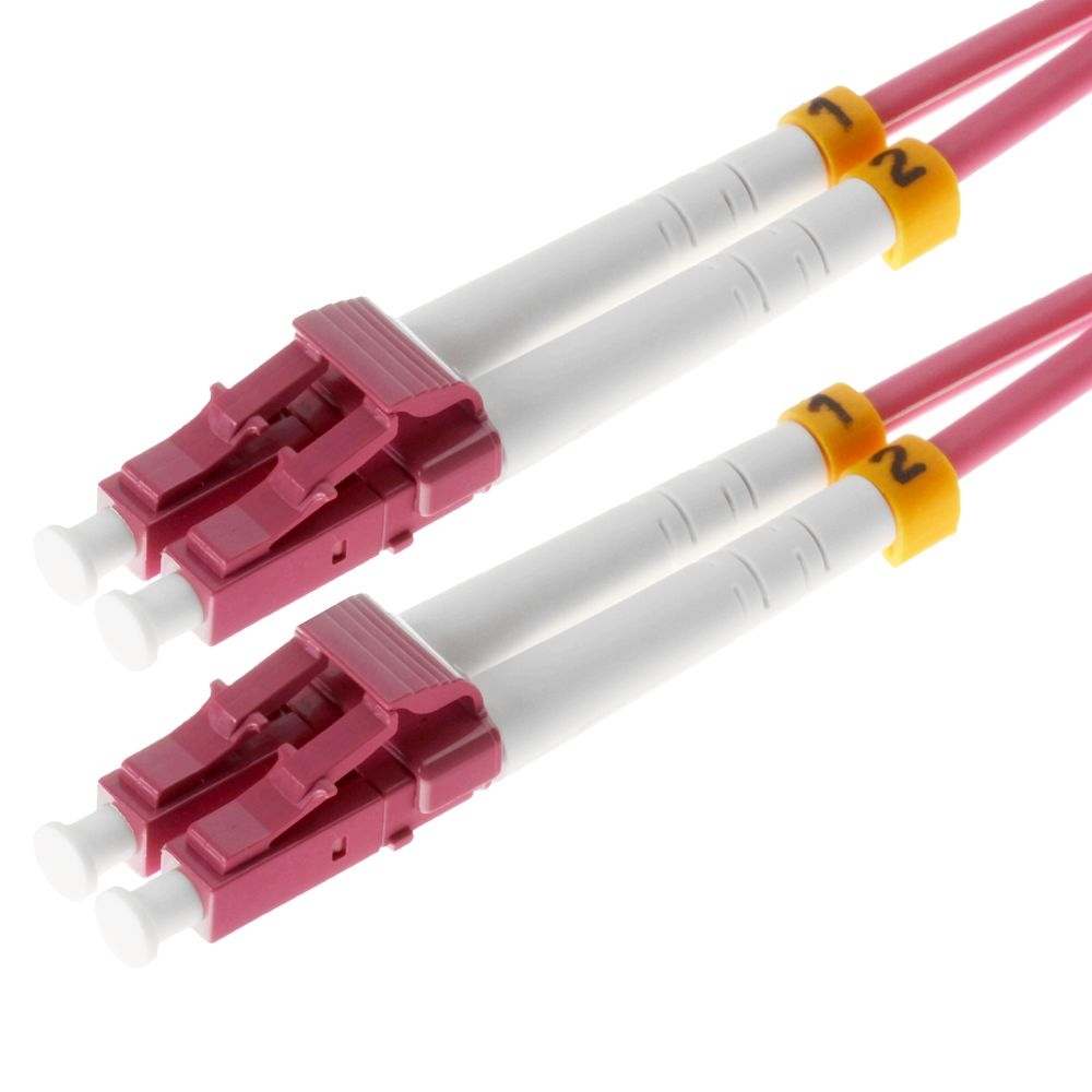 Helos LWL Patchkabel LC/LC Duplex 50/125µm OM4 erikaviolett 0,5m Image