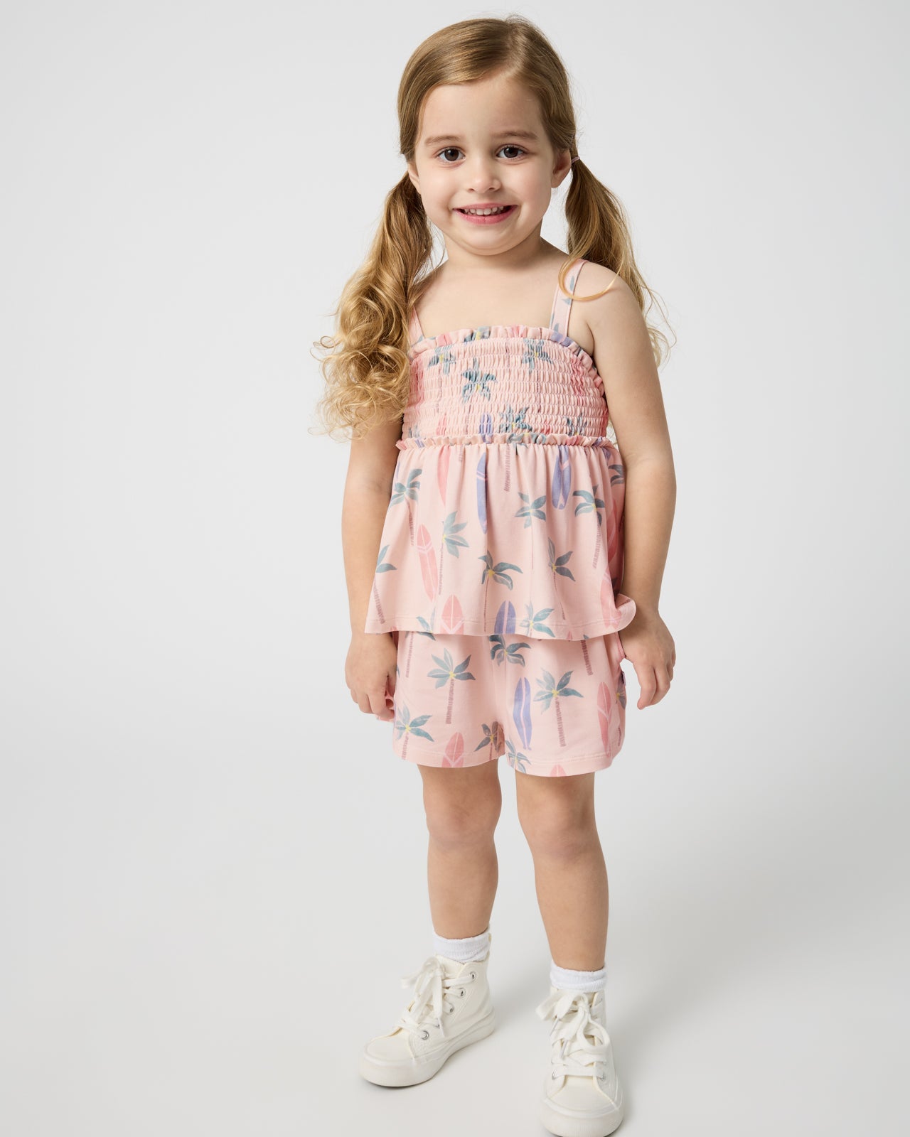 Palm Dunes Smocked Tank & Shorts Set - 12-18 months