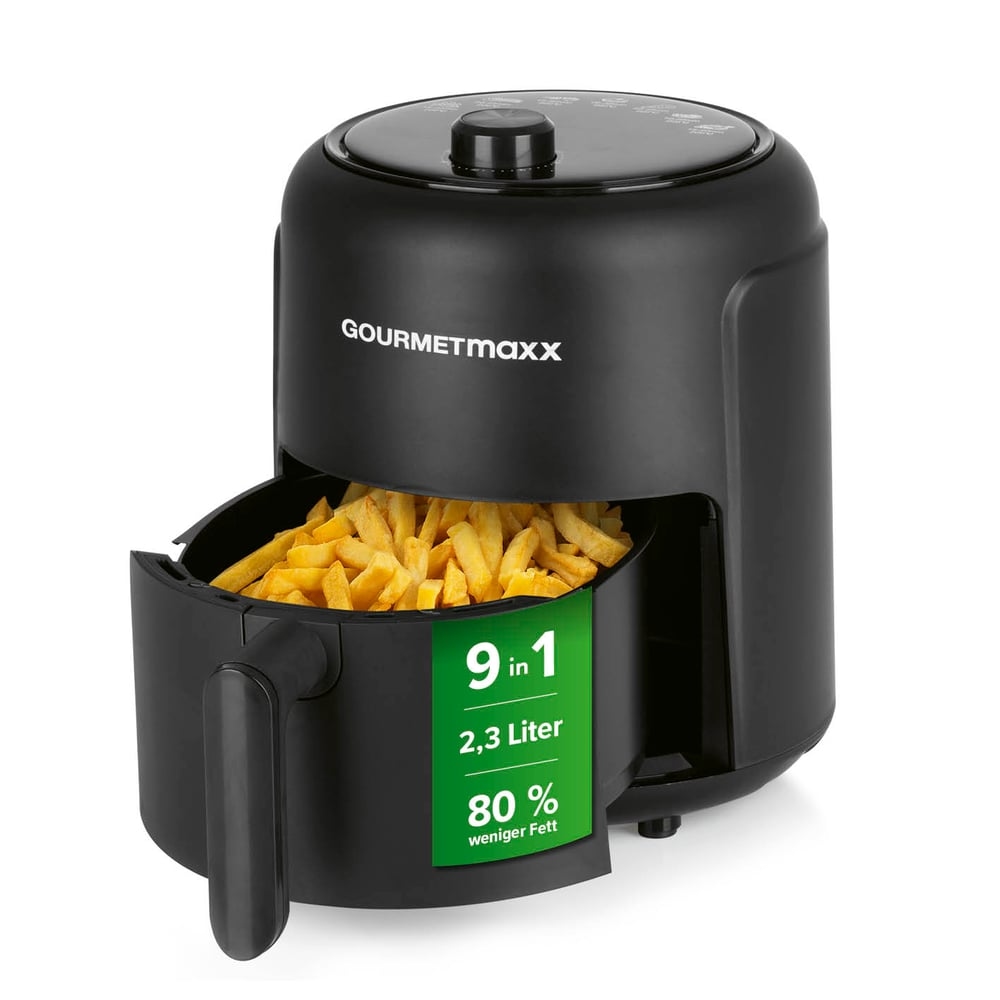 GOURMETmaxx Heißluft-Fritteuse 2,3l 1000W schwarz + CH-Stecker Image