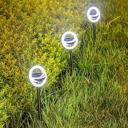 1 confezione di luci solari da giardino, luci solari impermeabili per esterni, luci automatiche di accensione/spegnimento per vialetti da giardino, luci solari multicolore con paletto per prato, cortile e decorazione del giardino.