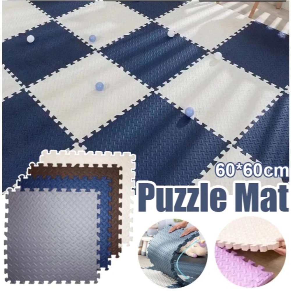 9/12Pcs 60x60x1cm Large Interlocking Yoga Mat Home Gym Yoga Mat Foam Fitness Non Slip Mat Pad Fitness Equipment Mat for Indoor