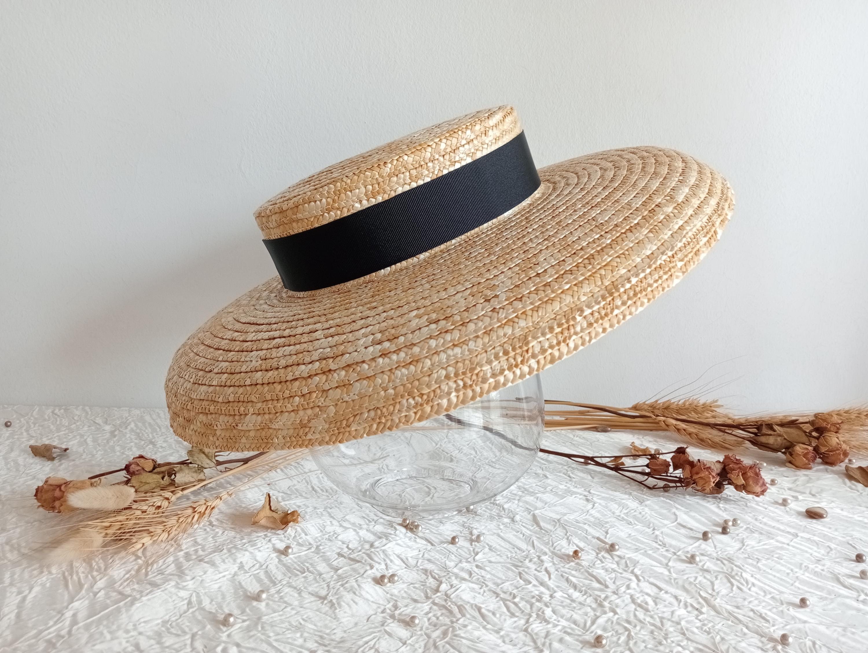 Cappello da sole in paglia naturale, cappello da sole in paglia estivo, cappello da sole in paglia formale, cappello da sposa, cappello da sole in pag