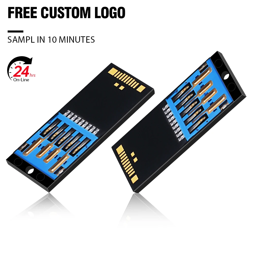 Pen Drive 128 GB, schwarz, ultradünn, hohe Kapazität, USB 3.0-Flash-Laufwerk, 64 GB, leicht und wasserdicht, mit starker Stabilität Image