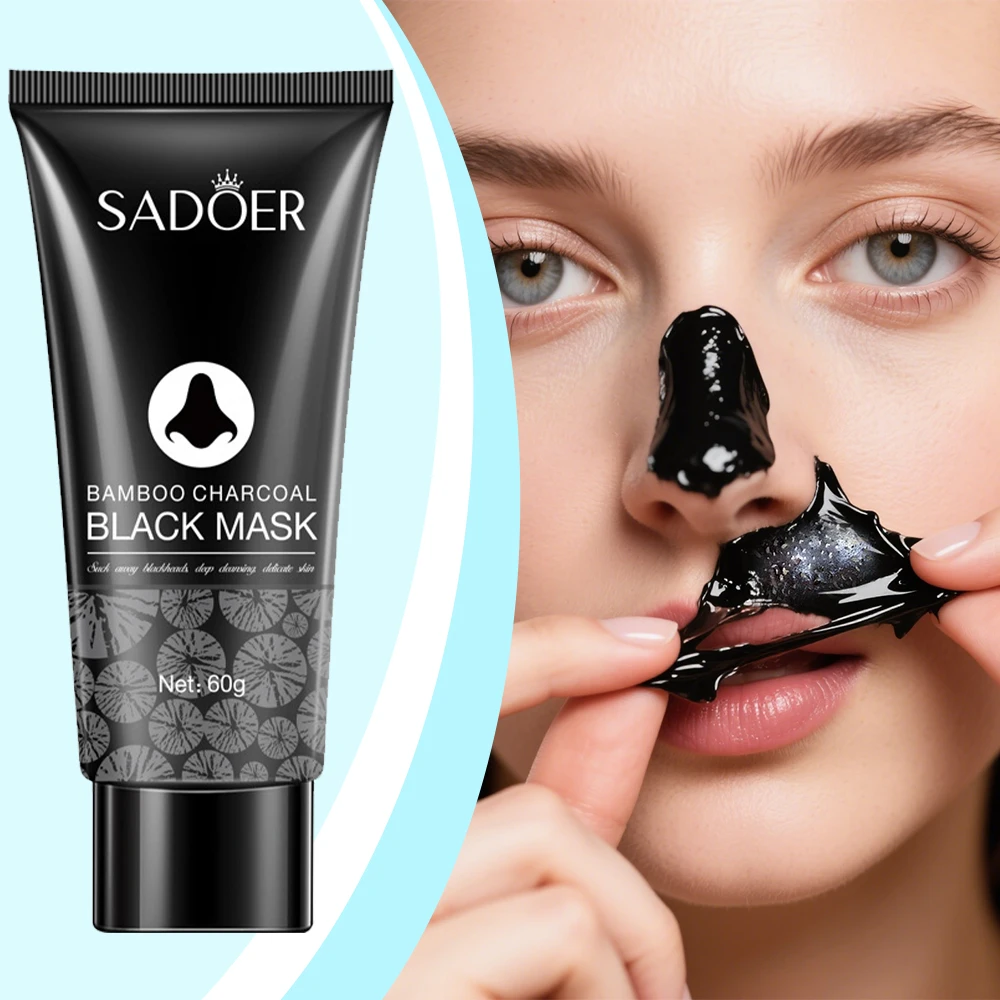 Mitesser Entferner Maske Bambus Holzkohle Schrumpfen Poren Akne Schwarz Kopf Entfernung Creme Nase Reinigung Schwarz Peel Off Masken Hautpflege Image