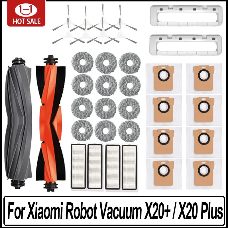 Xiaomi Robot Vacuum X20 + / X20 Plus Staubbeutel Mopptuch Zubehör Hauptseitenbürste Hepa-Filter Ersatzteile Image