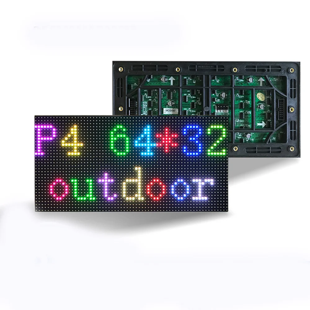 P4 64 x 32 Punkte LED-Anzeigemodul SMD-Pixel-LED-Anzeigemodul für den Außenbereich 256 x 128 mm für LED-Bildschirme mit LED-Panel
