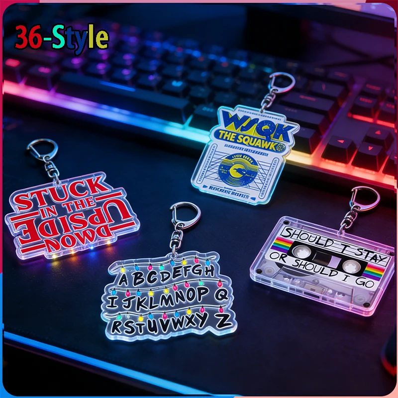 TV-Show-Schlüsselanhänger, Zubehör, Tasche, steckt in den Kopf, Will Byers Eleven, Mike Jim, Damen-Charms, Schlüsselanhänger, Schmuck, Fans, Geschenke Image