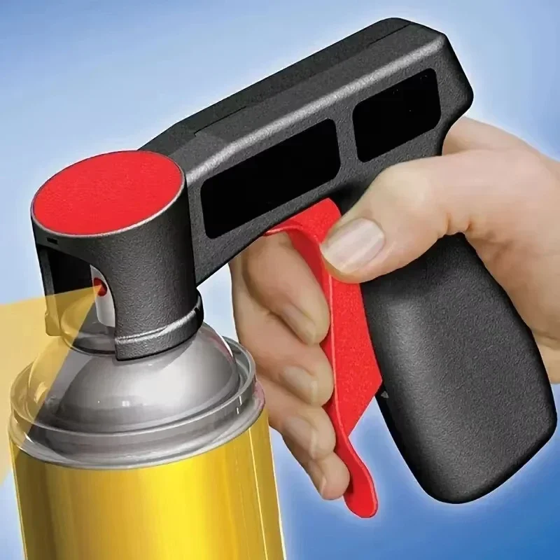 1 Stück tragbarer Sprühfarbgriff aus Kunststoff, universelle wiederverwendbare Auto-Farbwechselfolie zum Einfügen von selbstspritzenden Handspritzpistolen Image