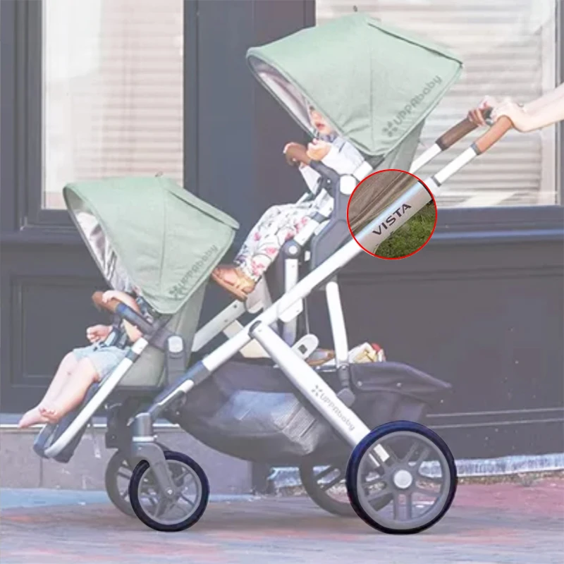 Buggy-Reifen für Uppababy Vista V1/V2 Kinderwagen Vorder- oder Hinterrad Maßgeschneiderte PU Tubeless Reifenabdeckung Kinderwagen-Zubehör Image