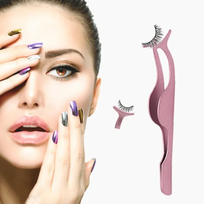 Falsche Wimpern Pinzette Gefälschte Wimpern Applikator Wimpern Verlängerung Curler Nipper Hilfs Clip Clamp Make-Up Zange Werkzeuge liefern Image