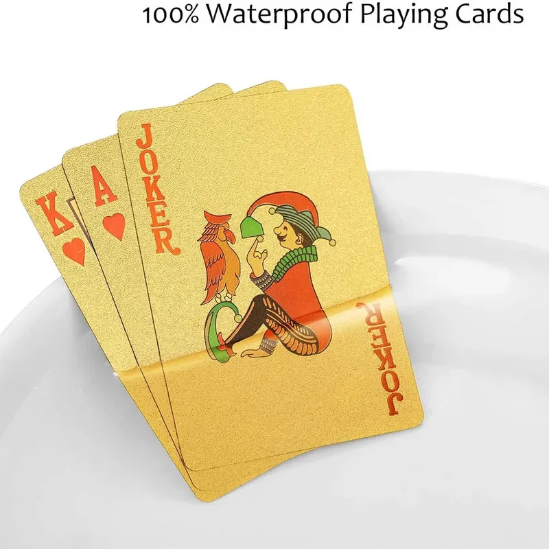 Wasserdichtes goldenes Kunststoff-Poker-Multifunktions-Schach- und Karten-Outdoor-Unterhaltungsset Image