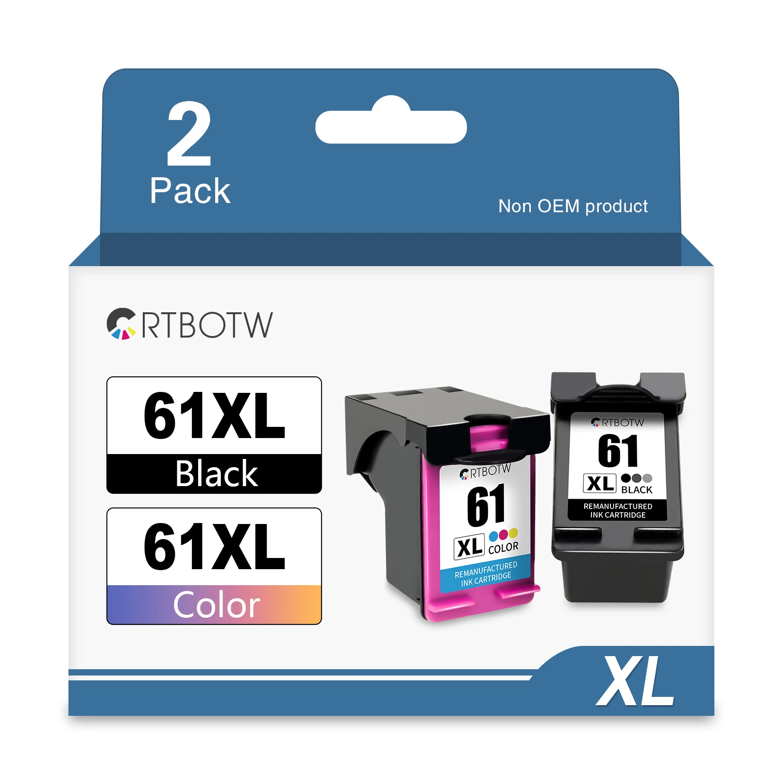 61XL kompatible Tintenpatrone für HP 61 HP61 XL Envy 4500 4502 5530 Deskjet 2540 2541 2542 2543 2546 2050 2510 Drucker Image