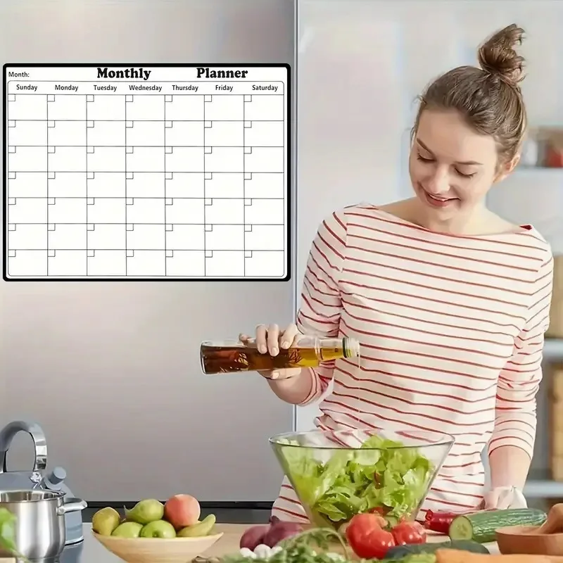 Magnetische Wandtafel für Kühlschrank, Kalender, Monatsplaner, Lernplan, Wandsticker Image
