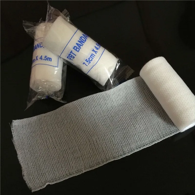 4,5 m/Rolle, weißes, atmungsaktives PBT-Netz, Verband für den Außenbereich, Erste-Hilfe-Verband, Wundverband, fester, elastischer Vliesverband, 5/7/10 cm Image
