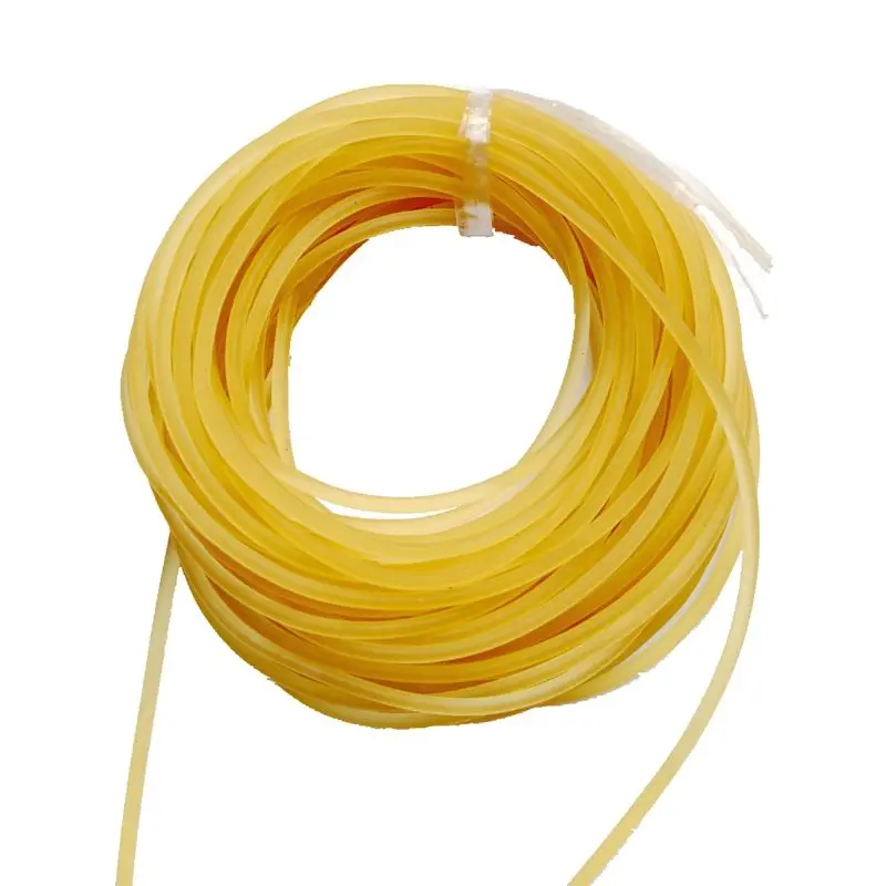25 m festes elastisches Gummi-Angelseil, Durchmesser 2 mm, gebundene Verstärkungsgruppe, Umreifungs-Angelschnur, Gummischnur zum Fangen von Fischen Image