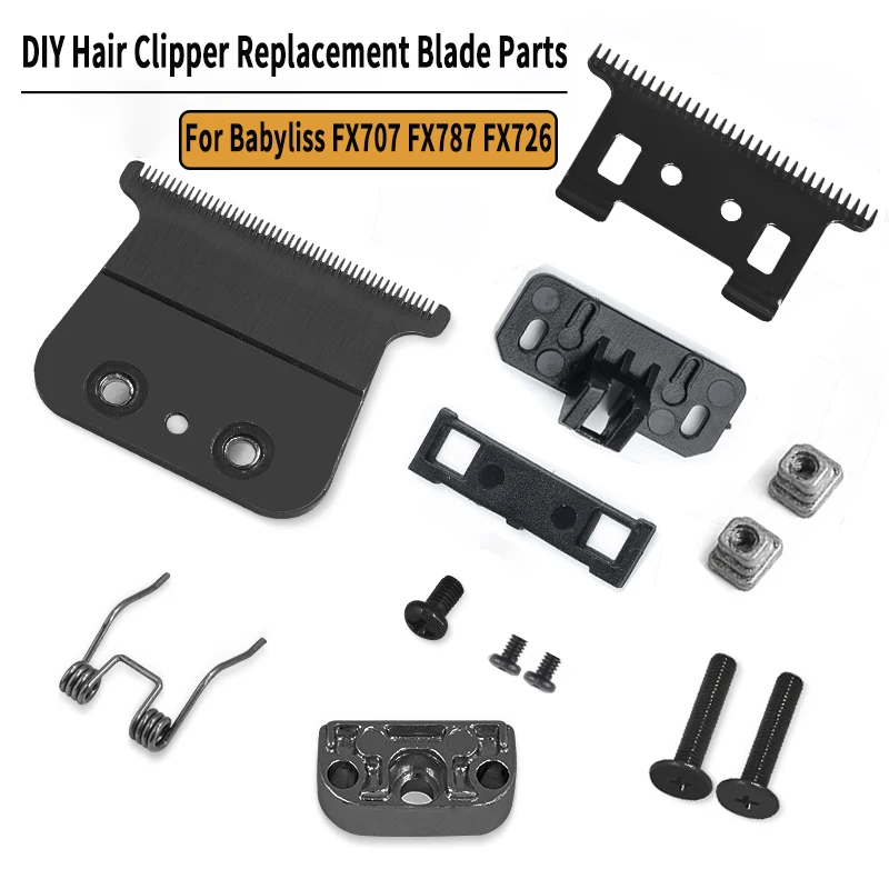 FX707 Barber Clipper Ersatzklingen Feder und Kunststoffplatte für BabylissPro FX787 FX726 Haarschneider Zubehör DIY Teile Image