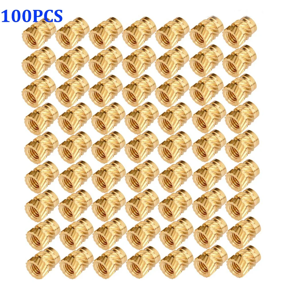 3D-Drucker 100 Stück M3 Threadsatz Brass Insert Nuts Injection Hot-Melt Messing Nut M3x5x4 VORON V0 0.1 VORON2.4 Image