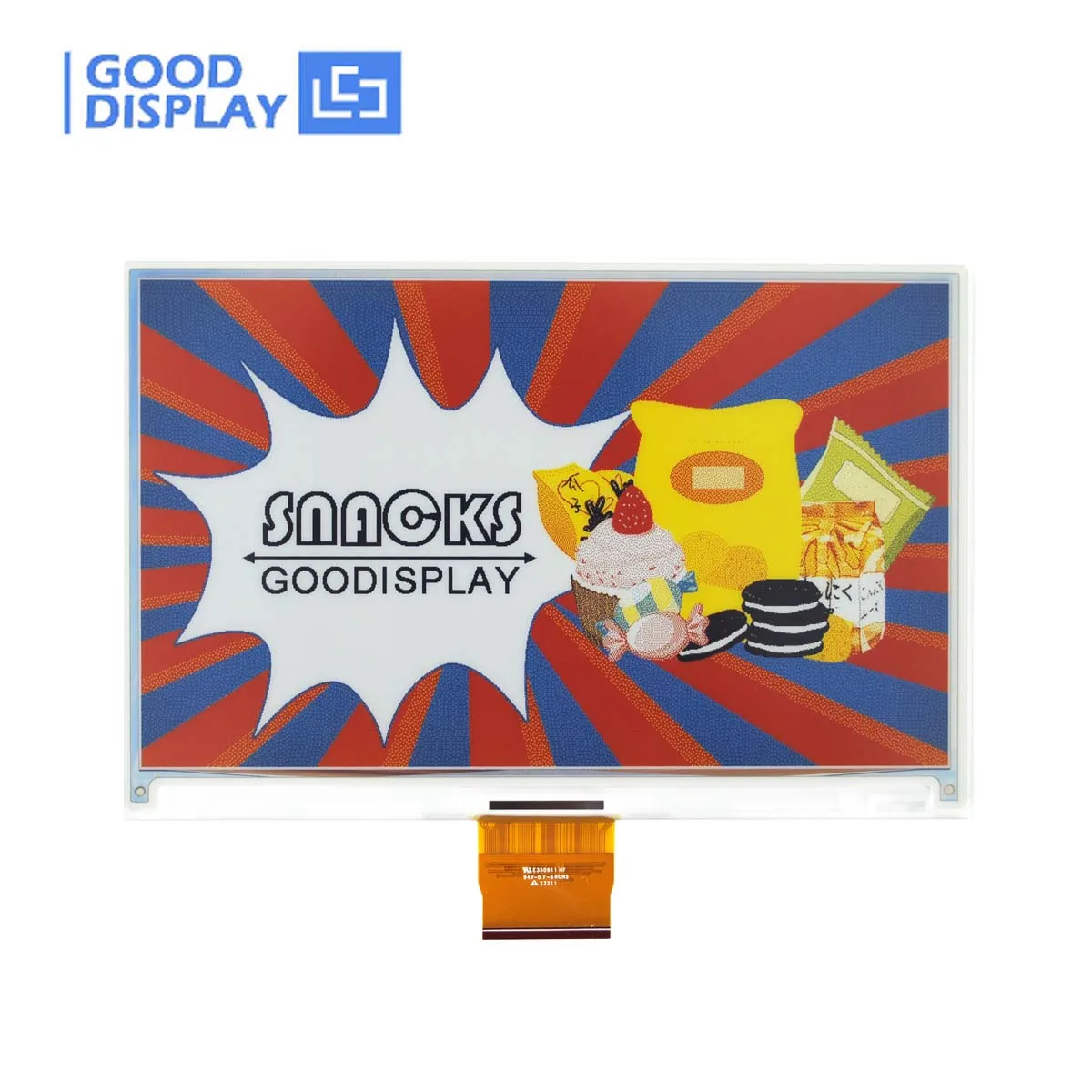 GooDisplay 7,3 Zoll Farb-E-Ink-Display E6 mit hoher Sättigung, ePaper-Displaymodul 800x480, GDEP073E01 Image