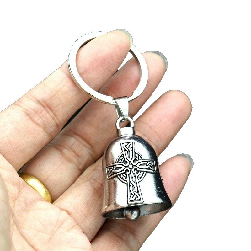 Mode Engel Flügel Motorrad Glocke Anhänger Punk Rock männer Reiten Party Amulett Exorzismus Schmuck Image