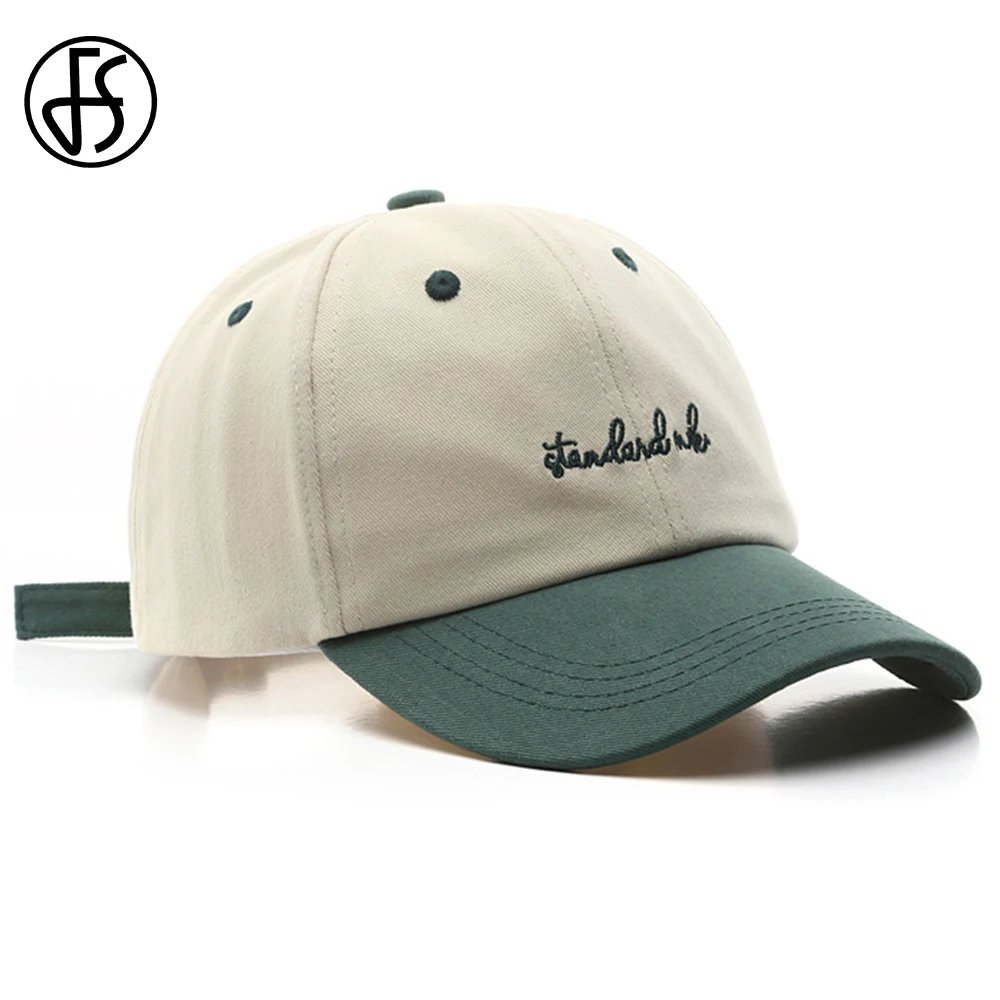 FS Brand Orange-Grüne Baseballkappen für Herren, Baumwoll-Luxus-Damenhüte, Streetwear Hip-Hop-Kappe, Trucker-Hüte mit Schriftzug, Gorras Hombre