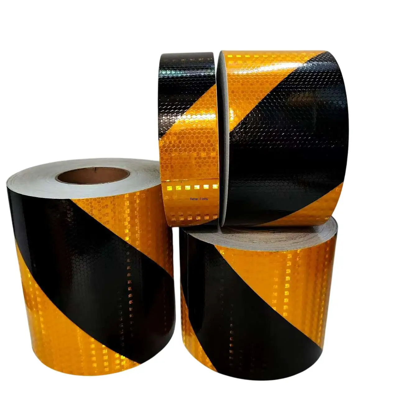 5 cm/10 cm/15 cm/20 cm * 5 m Reflektierendes Klebeband Gelb-Schwarz Links oder Rechts Twill Wasserdichter Sicherheitswarn-selbstklebender Reflektoraufkleber