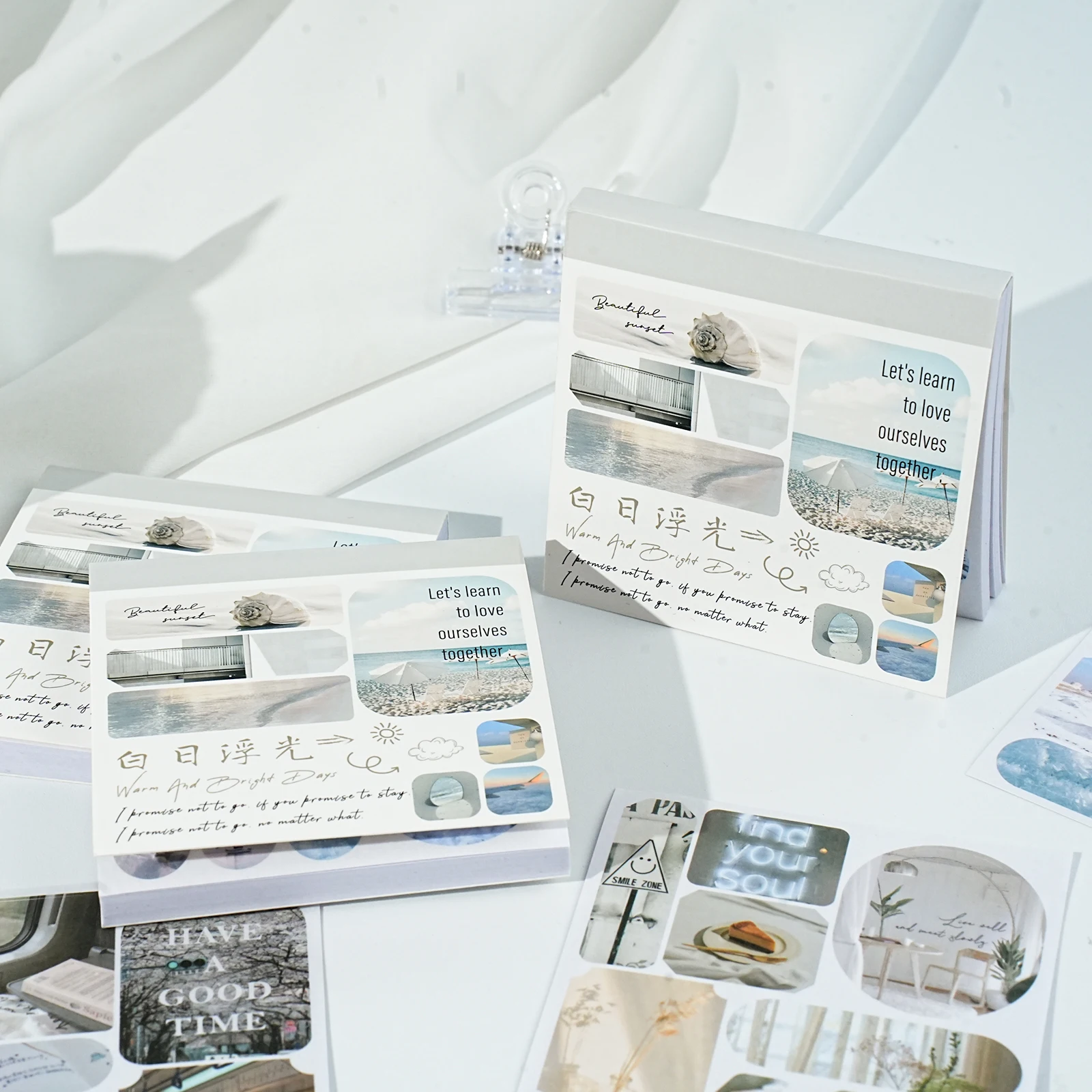 40 Stück Ins Style Stickerbuch – Tourismus-Landschaftsthema, koreanisches Briefpapier, kreative Scrapbooking-Aufkleber, Junk Journal-Zubehör Image