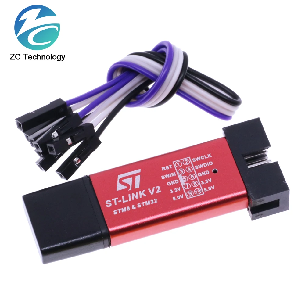 ST-Link V2 stlink mini STM8 STM32 ST LINK Simulator Download Programmierung mit Abdeckung Image