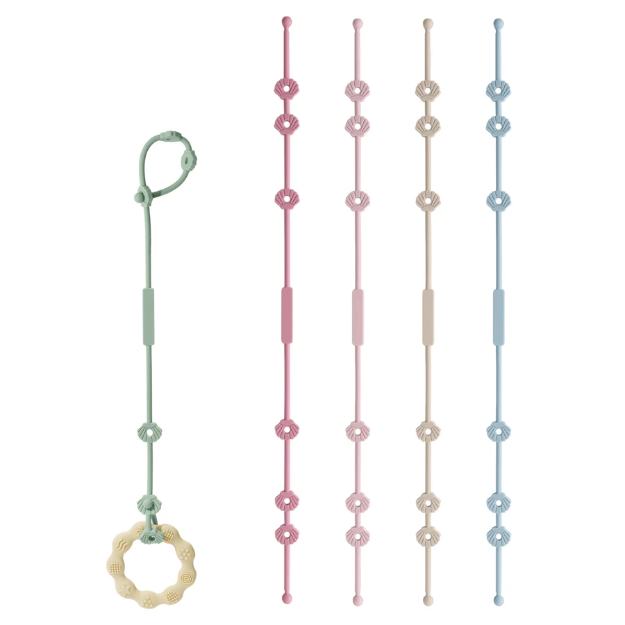 1PCS Kauen Silikon Schnuller Clips Dummy Kette Halter Neugeborenen Schnuller Ketten Nippel Halter Zahnen Spielzeug Hohe Stuhl Zubehör Image
