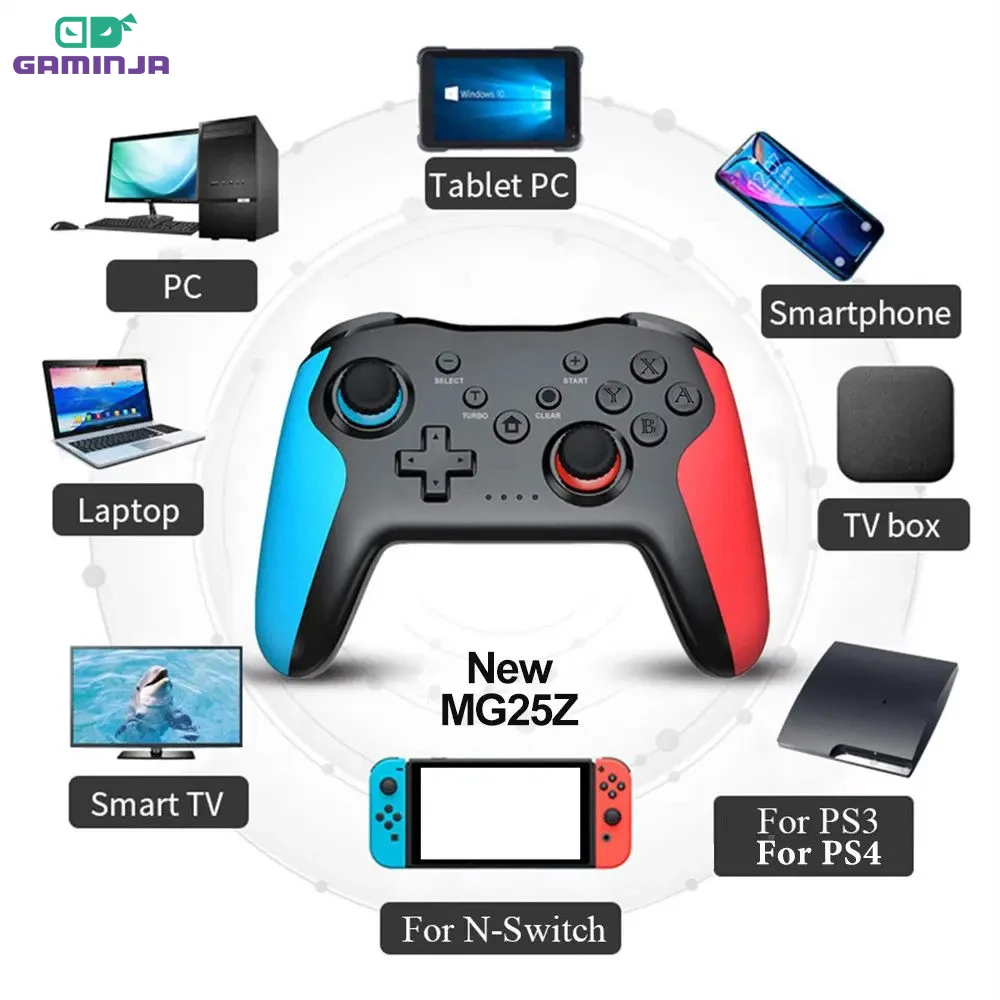 GAMINJA MG25Z Wireless Controller Bluetooth Gamepad Für Nintendo Schalter PS3 PC Joystick Dual Vibration Gamepad Verzögerung Kostenloser Image