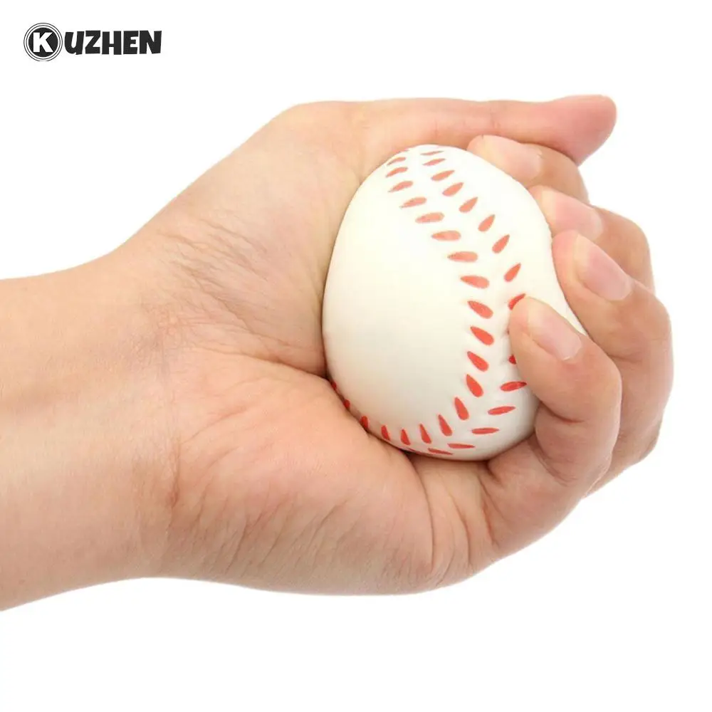 Neue Heiße Hand Handgelenk Übung Ball Baseball Form Stress Relief Entspannung Squeeze Weiche Schaum Ball 6CM Image