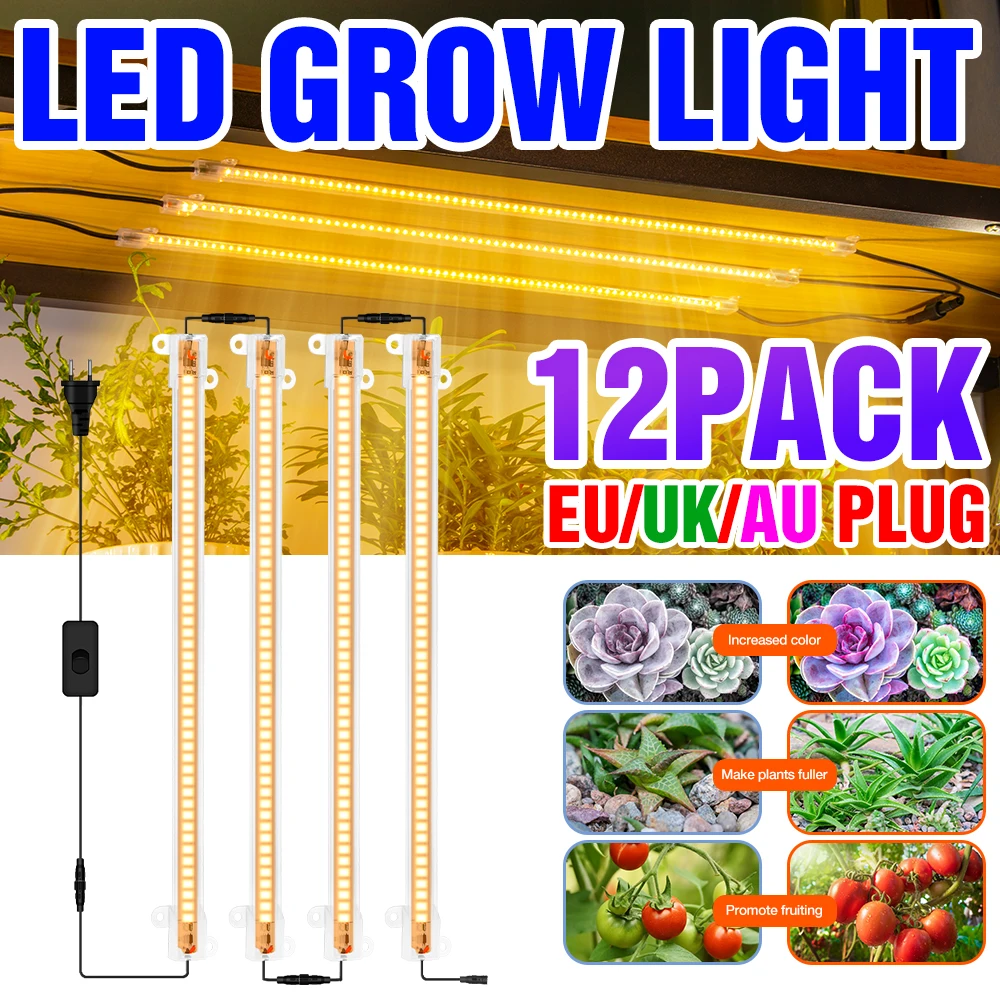 Volle Spektrum LED Wachsen Licht Gewächshaus Phytolamp LED Pflanzen UV Lampe Für Sämlinge Blumensamen Indoor Anbau Wachstum Lichter Image