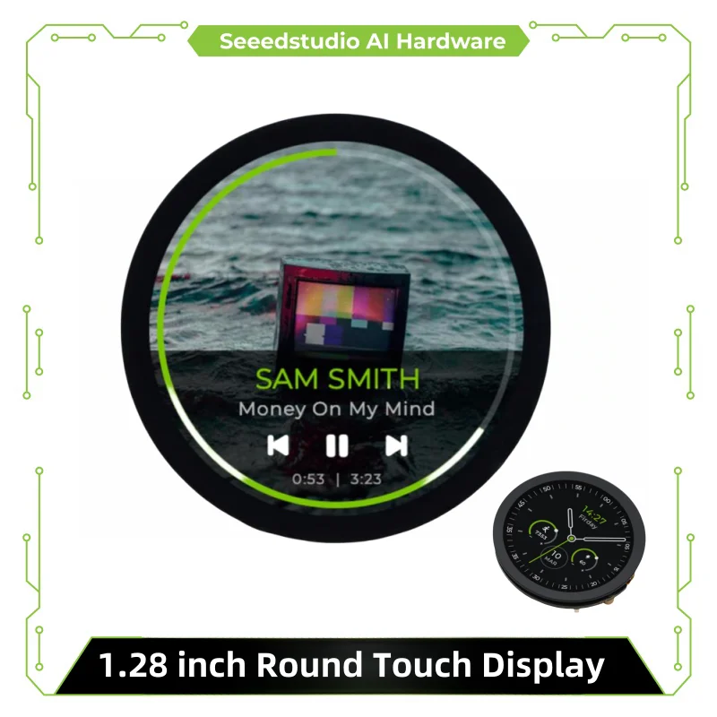 ESP32 S3 C3 Rundes Display für XIAO – 1,28 Zoll runder Touchscreen, 240×240, 65k Farben, RTC, Lade-IC, TF-Kartensteckplatz