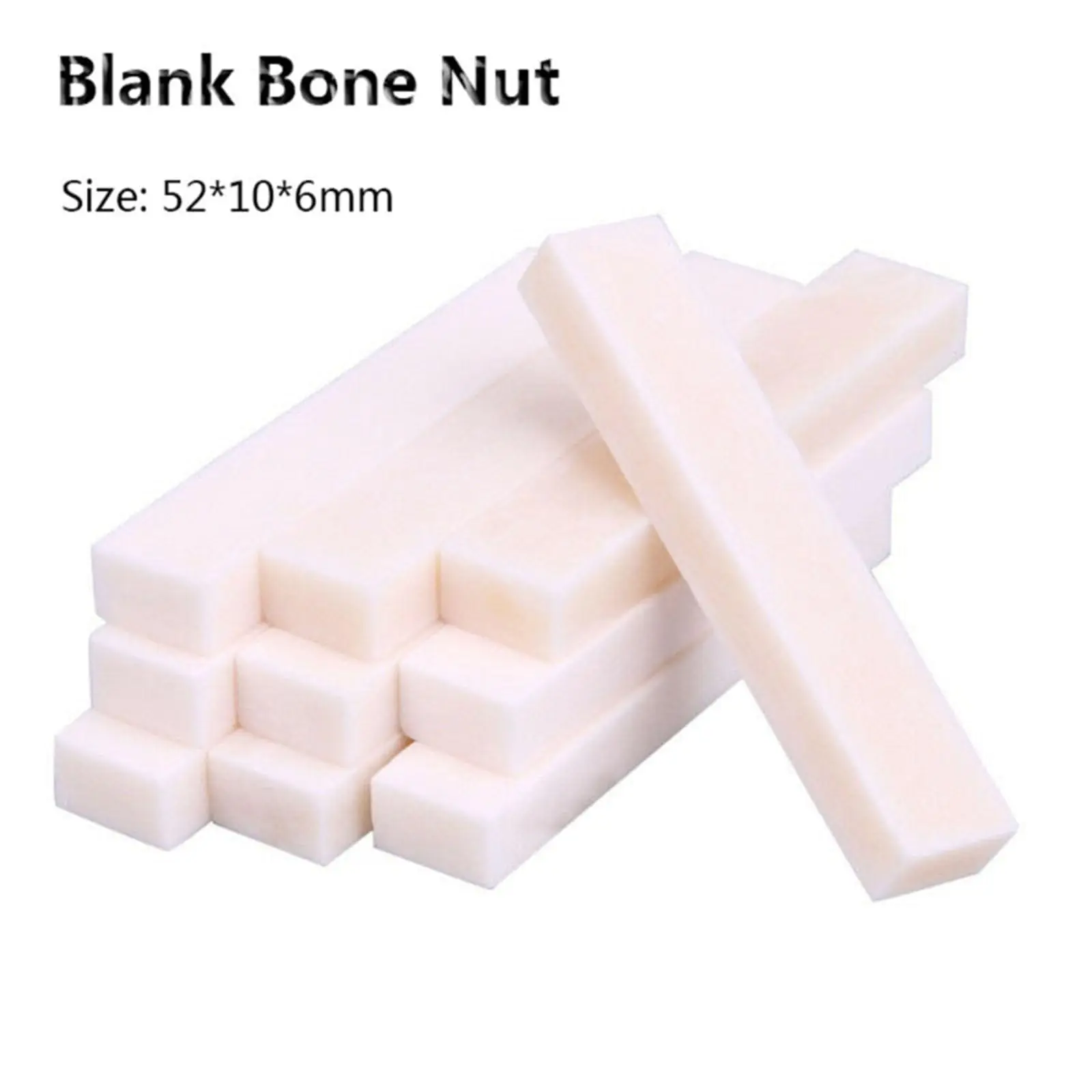 Miwayer 3/5/10 Stück Blank Bone Nut Sättel Ungeschlitz Buffalo Bone Bridge Nuts/für Gitarre Instrument Teile Ersatz Image