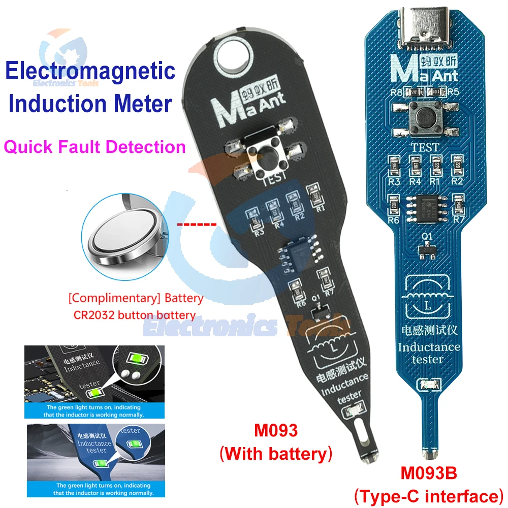 M093 M093B Induktivität Tester Motherboard Spule Tester Schnelle Fehler Überprüfen Induktivität Detektor Elektromagnetische Induktion Reparatur Werkzeug Image