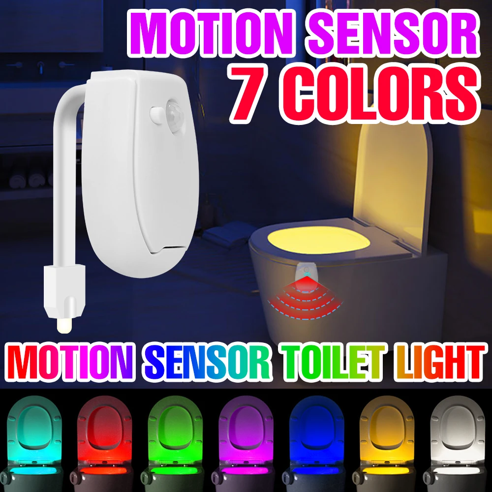 RGB LED Lampe Smart Pir Bewegungs sensor Toiletten sitz Nachtlicht wasserdicht WC Toiletten schüssel Hintergrund beleuchtung LED-Lampe für Badezimmer Waschraum