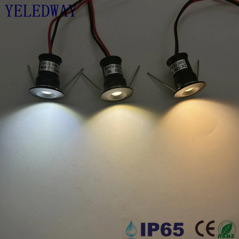 1W Mini Downlight Led 12V Kleine Dimmbare Scheinwerfer Treppen Küche Schrank Umgebungs Spot Licht Einbau KTV Party decke Beleuchtung